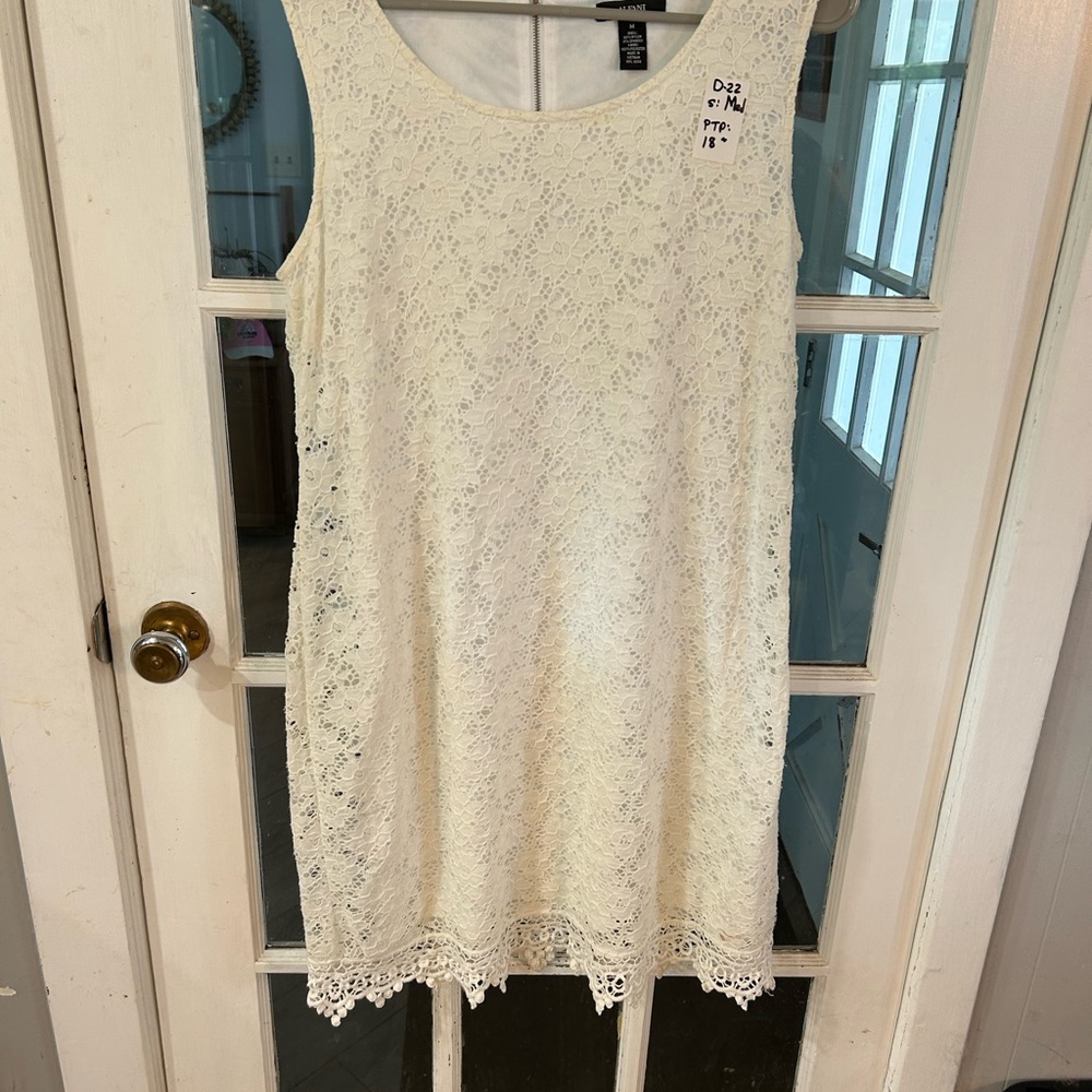 Alfani Cream Lace Mini Dress